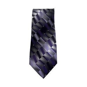 Van Heusen Men’s Tie Purple Grey Design 100% Silk.